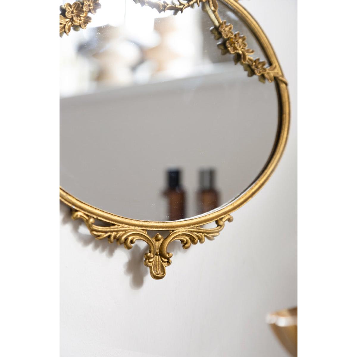 Small Pretty Gold Hanging Mirror – image 4