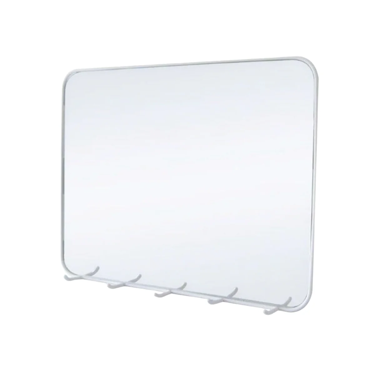 Blue Canyon Wire Mirror Wall Frame With Hooks - White