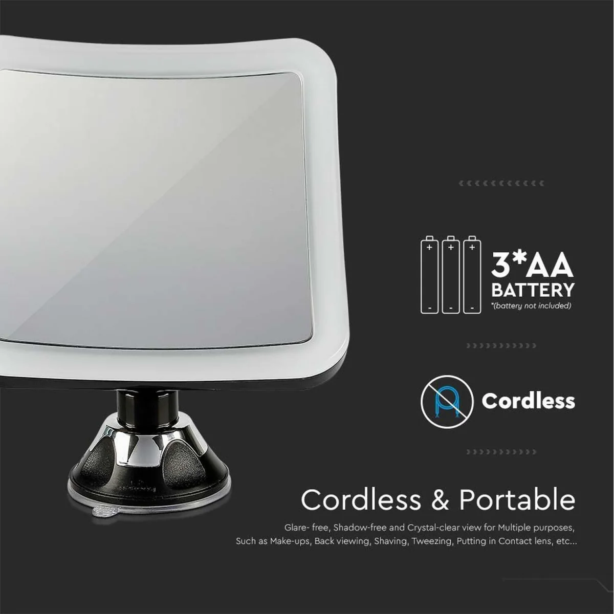 V-TAC LED Mirror Light - Black – image 3