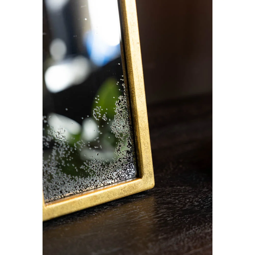 Antique-Style Gold Cross Wall Mirror – image 4