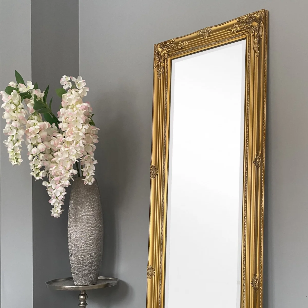 Antique Gold Full Length Wall or Dressing Mirror - Gold
