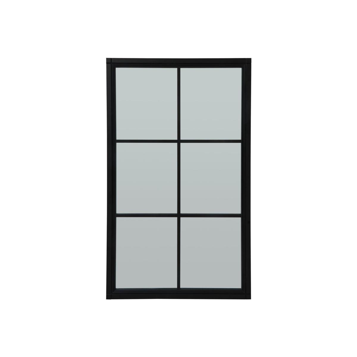 Architectural Window-Style Large Mirror - Black