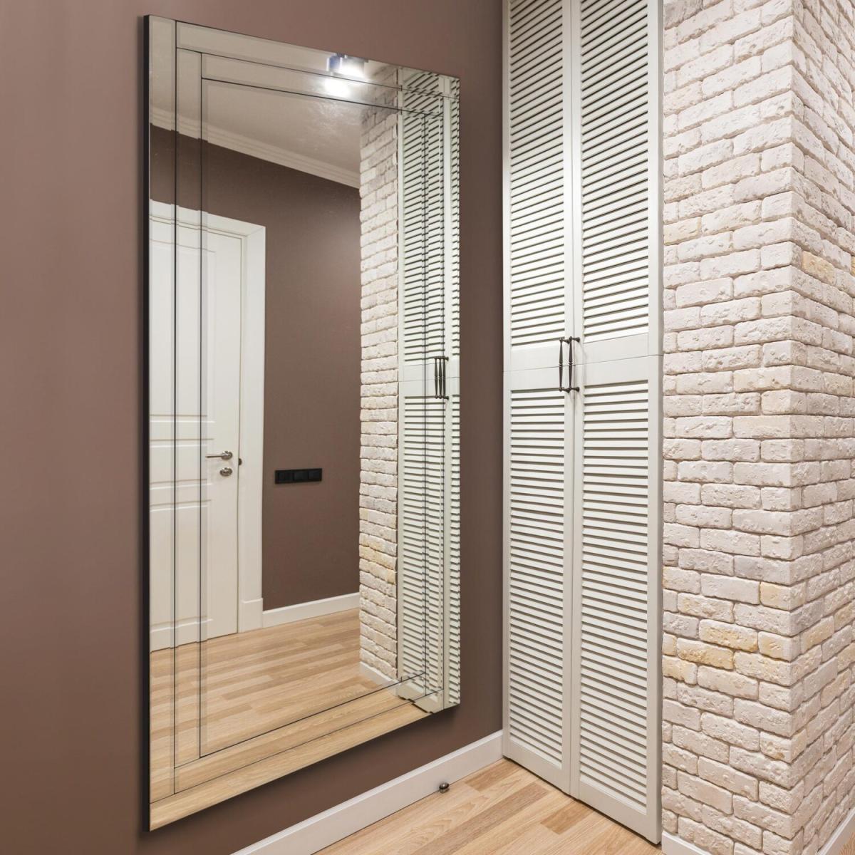 MirrorOutlet Luxford All Glass Bevelled Large Dress Mirror 174 x 85cm - All glass