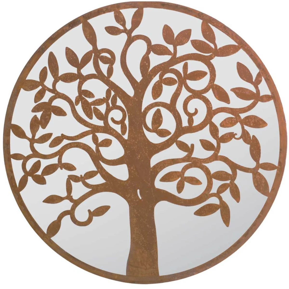 MirrorOutlet Tree Design Round Garden Mirror 60 x 60 CM - Brown – image 2