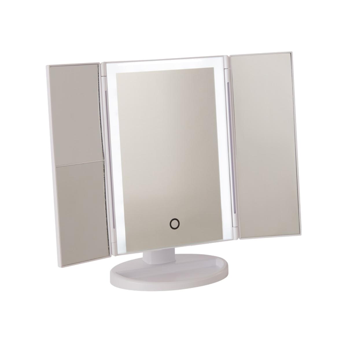 LED Light Folding Mirror - Silver