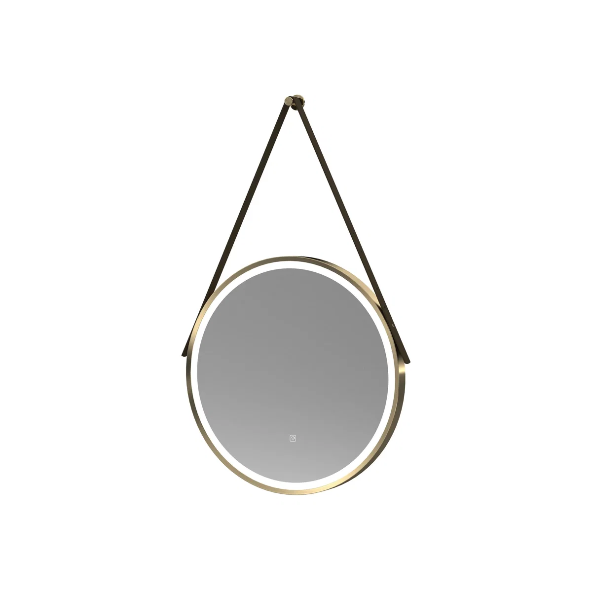 LED Touch Sensor Mirror Demister Strap Brushed Brass Brown 600mm - Brushed Brass – image 1