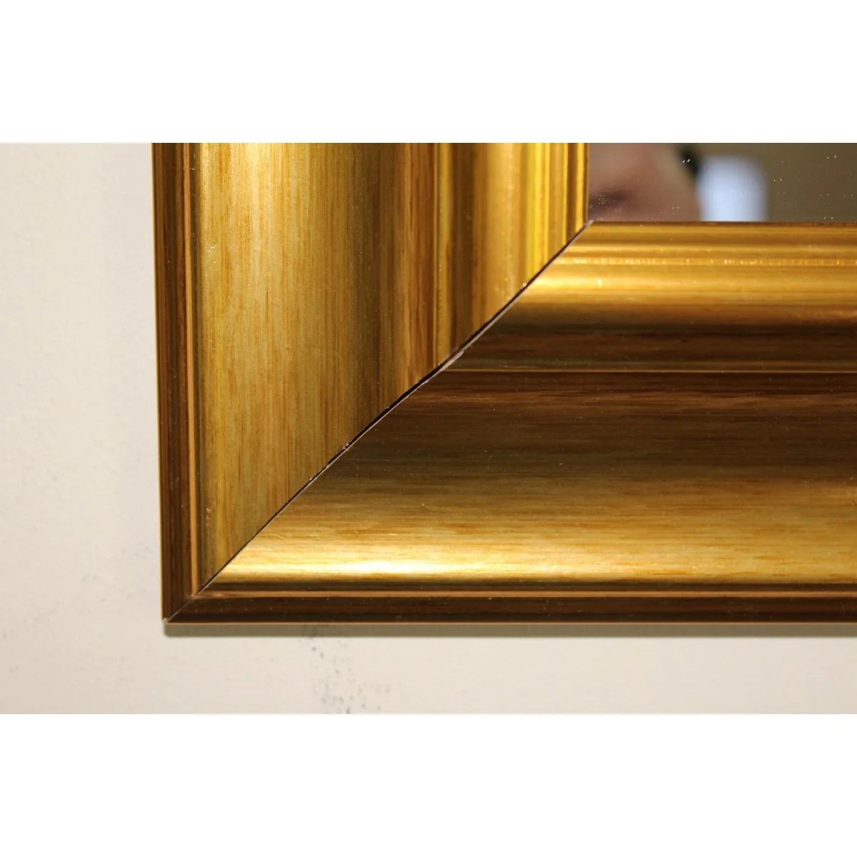 Wood Framed Wall Mounted Accent Mirror with Gold Finish - Yellow / 152cm – image 2