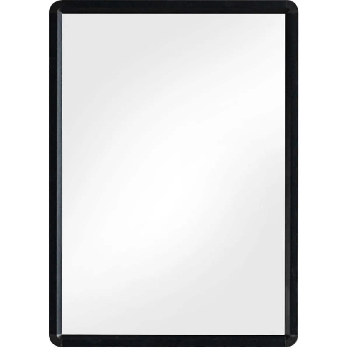 Contemporary Aluminium Framed Wall Mirror - Black – image 3