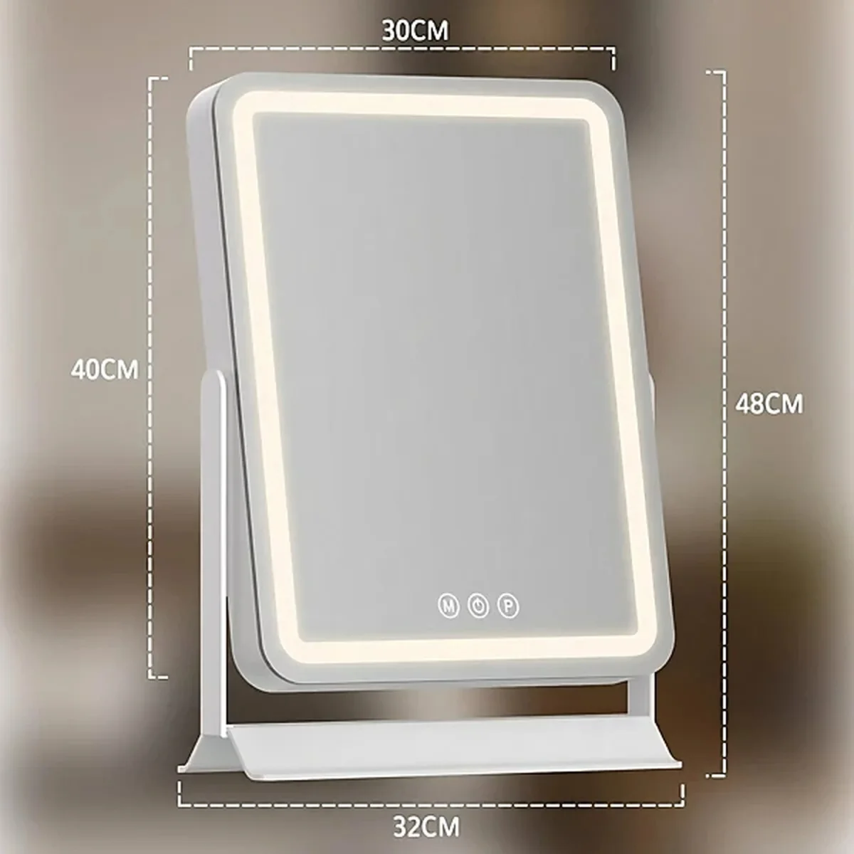 LED Vanity Mirror, 3 Light Modes - yellow – image 3