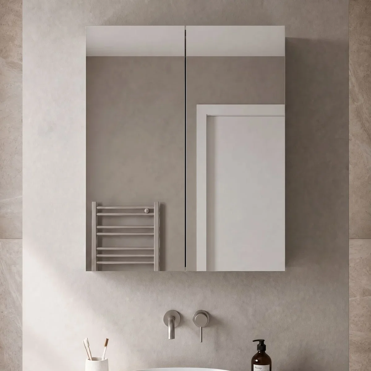 Balterley Mirror Unit - 600mm - Midnight Blue - Indigo Blue – image 2
