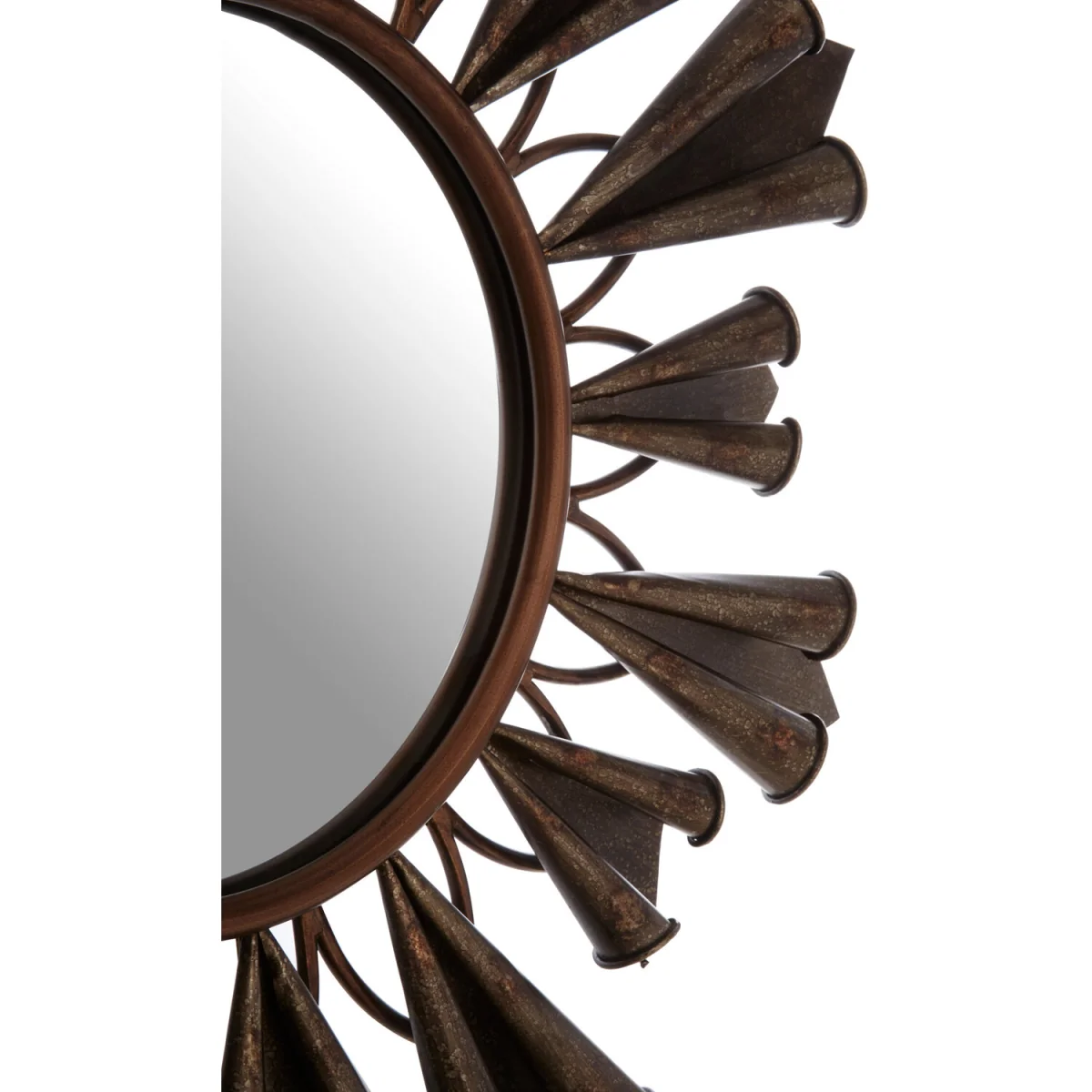 Marcia Silver Finish Wall Mirror - Brown – image 4