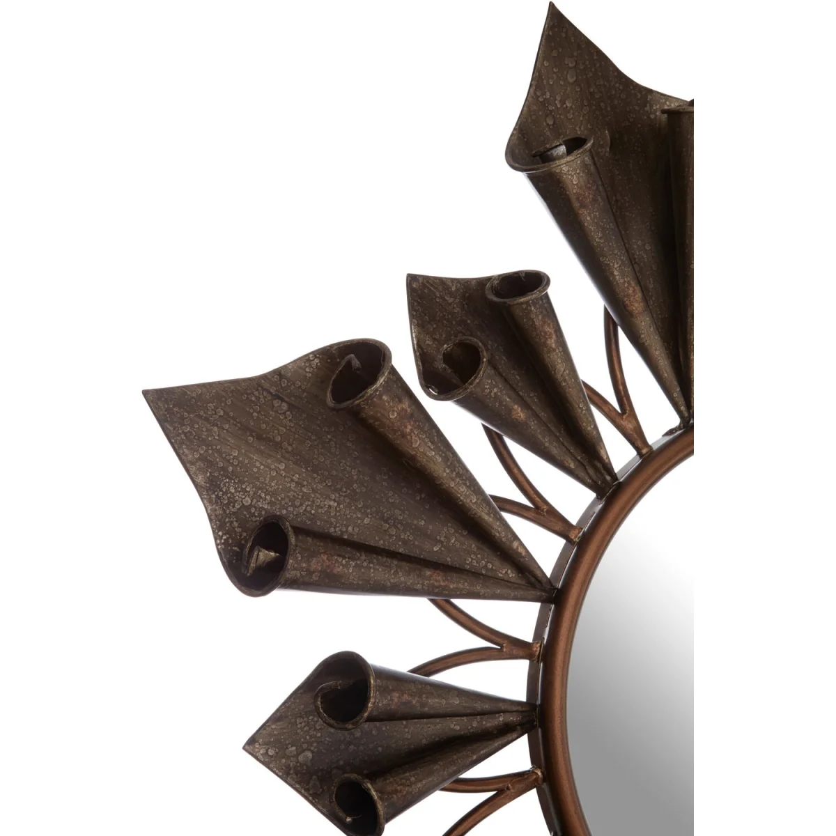 Marcia Silver Finish Wall Mirror - Brown – image 5