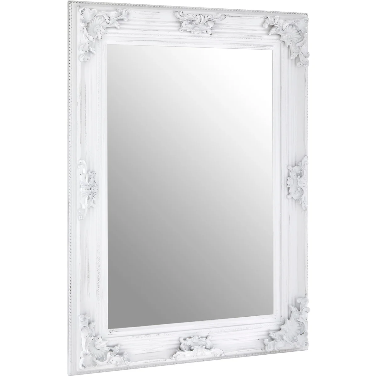 Sana Large Double Bevelled Edge Wall Mirror - White – image 2
