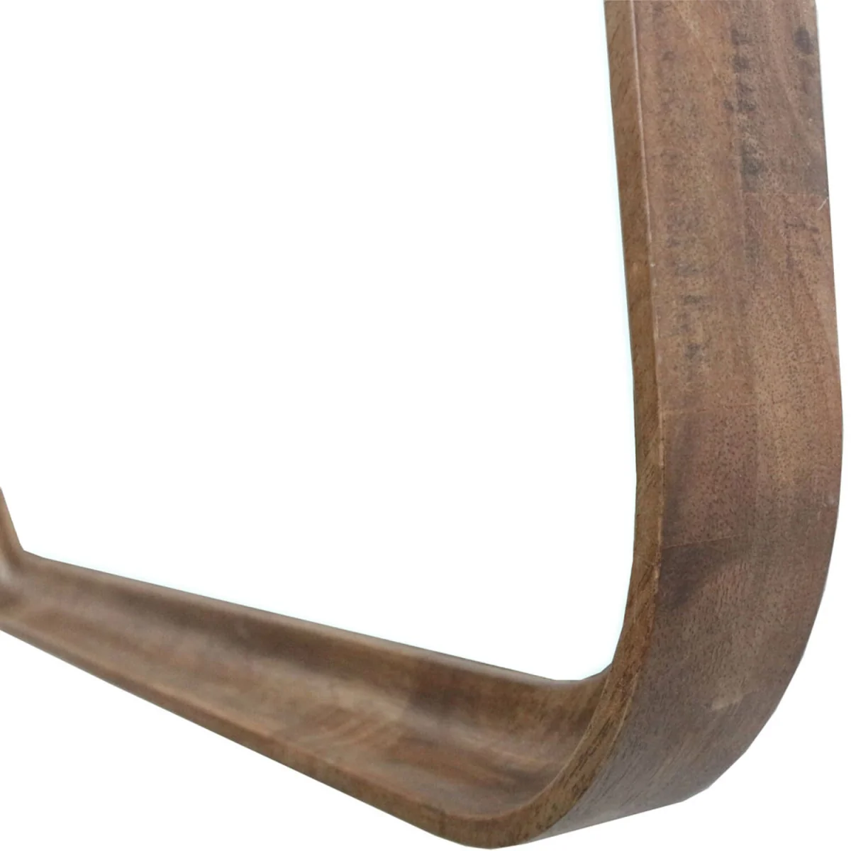 Curved Wooden Mirror - Walnut – image 4