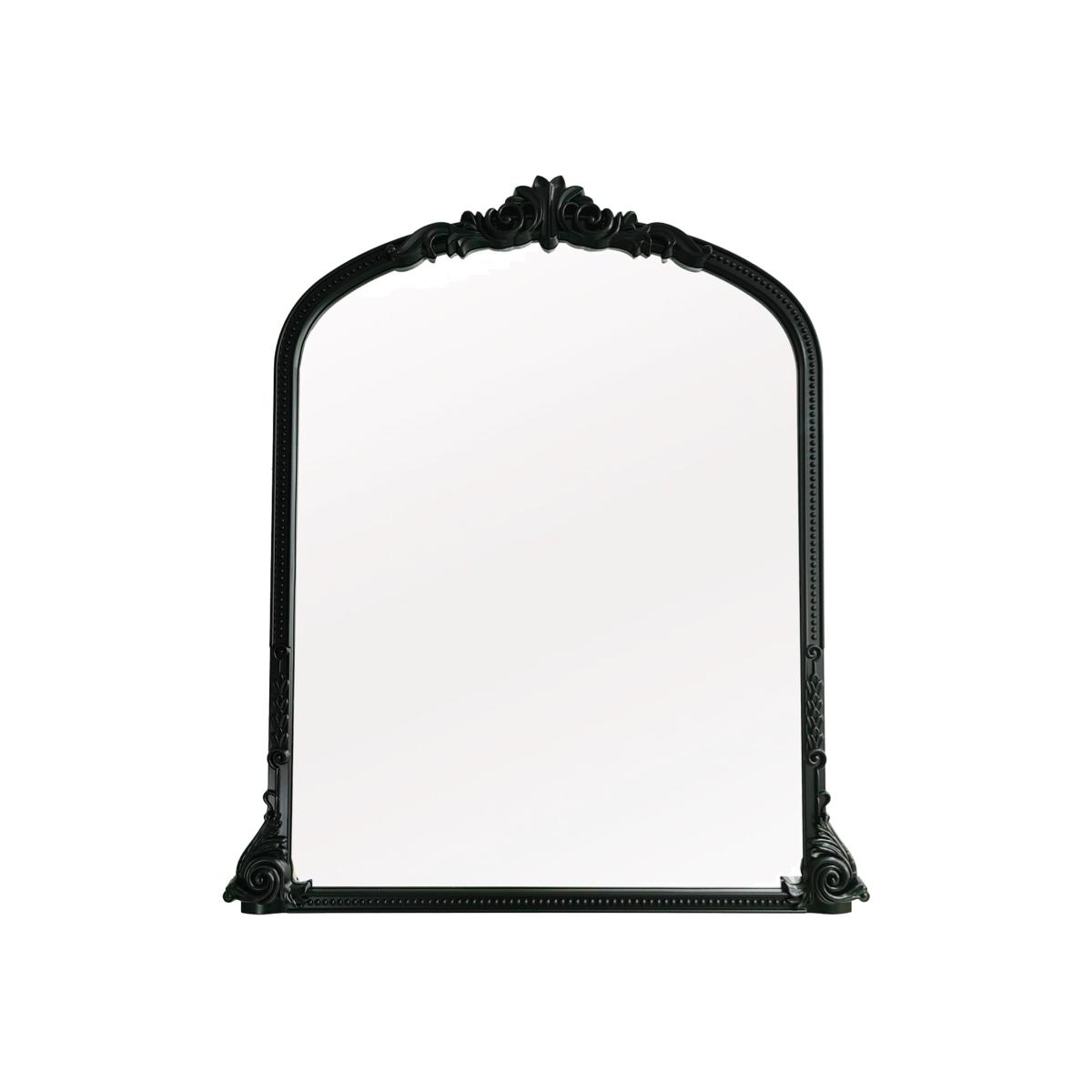 Ornate Beaded Mirror - Black