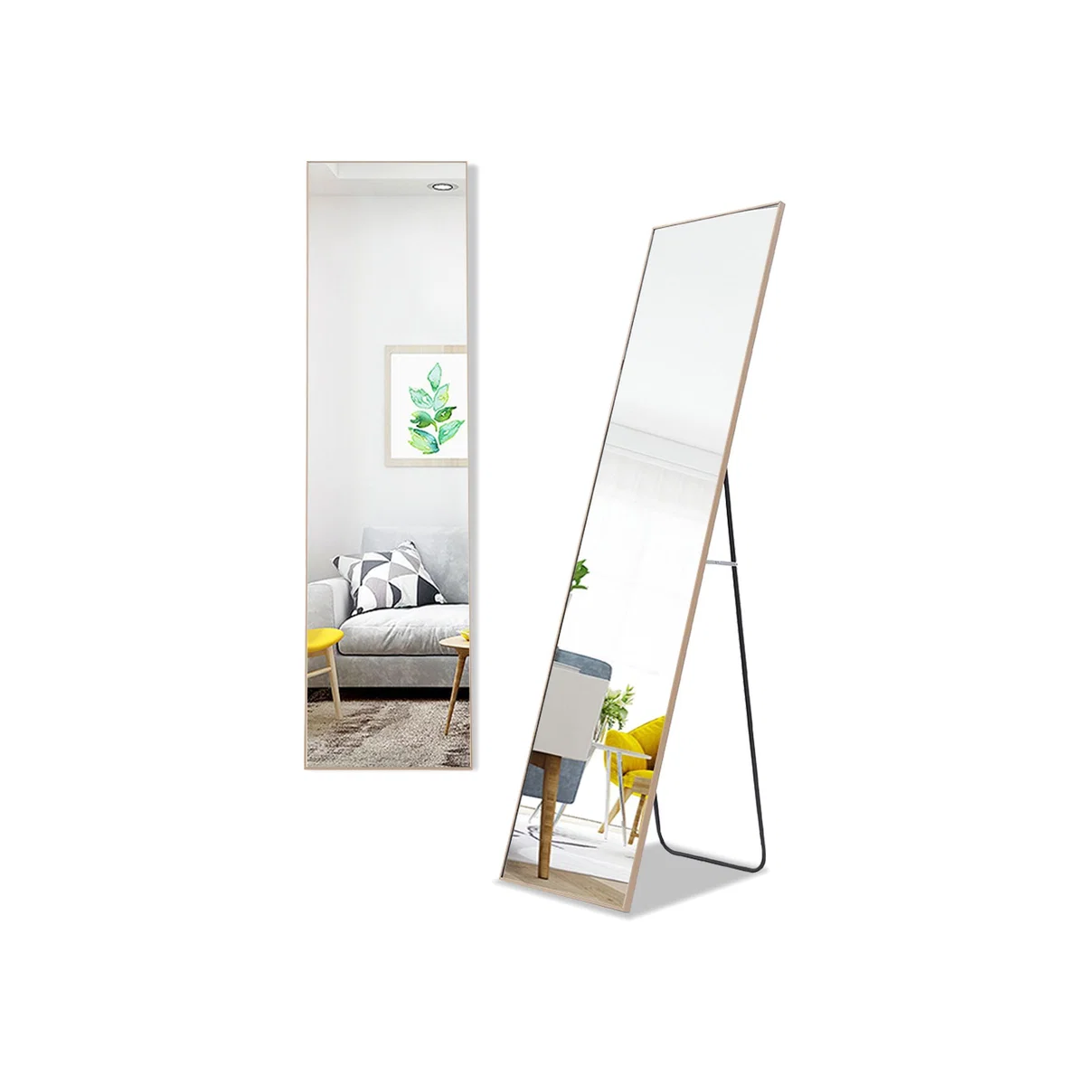 Freestanding Hanging Mirror - Gold