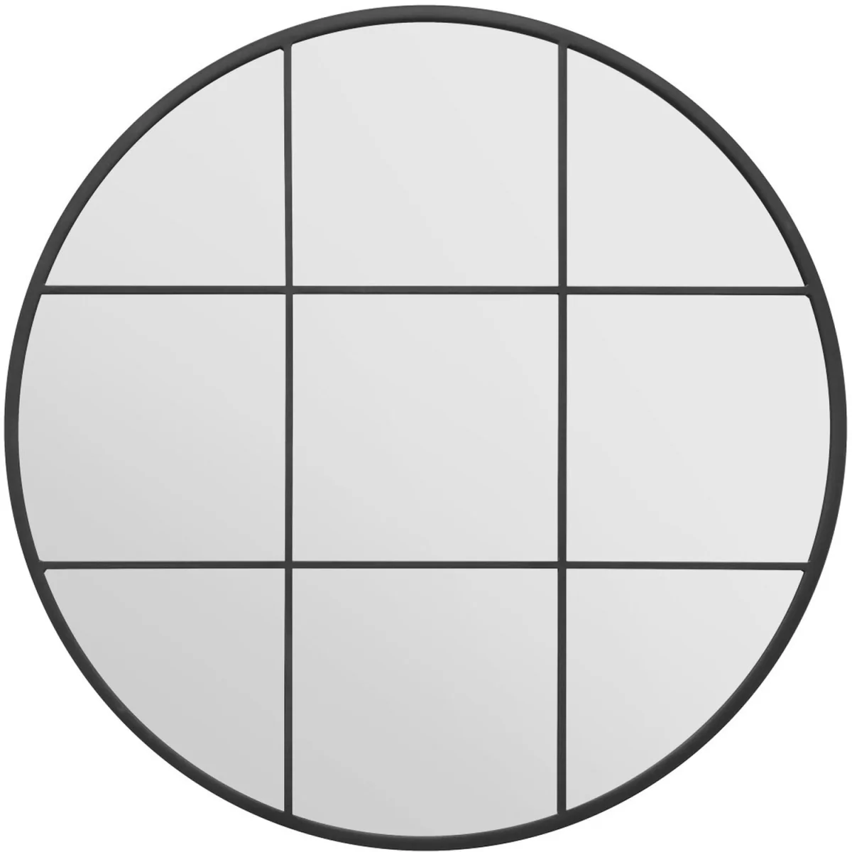 Circulus Metal Frame Round Garden Mirror - Black / 100cm – image 2