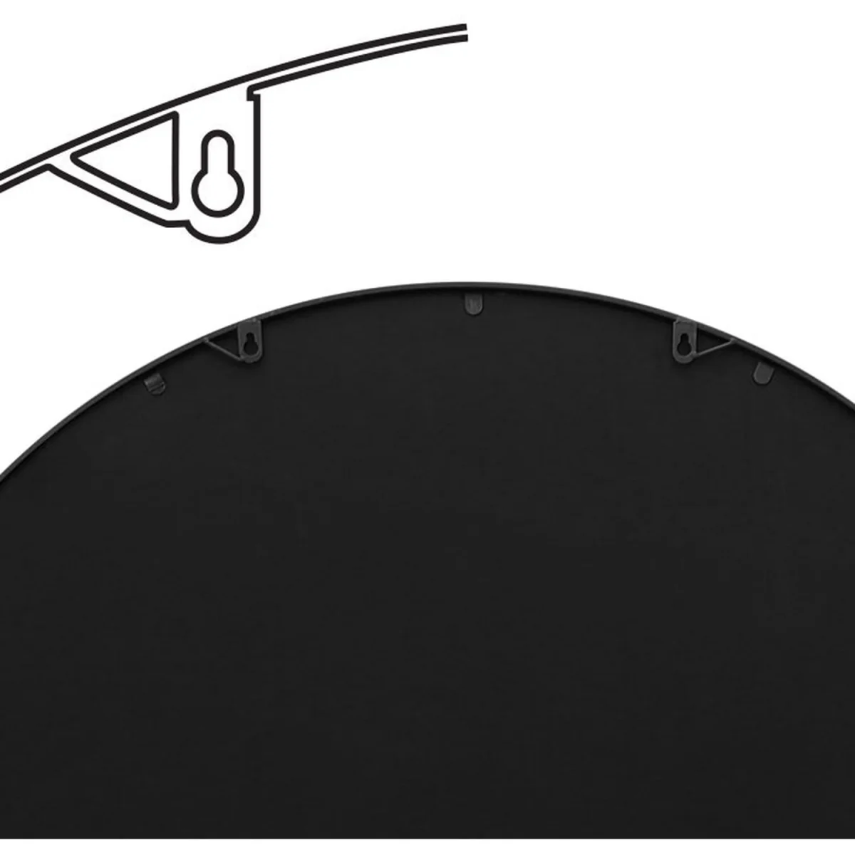 Circulus Metal Frame Round Garden Mirror - Black / 100cm – image 3