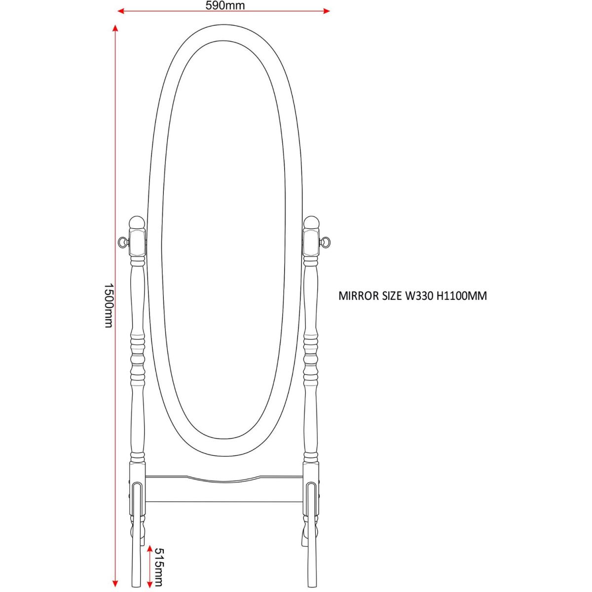 Contessa Mirror White - White – image 4