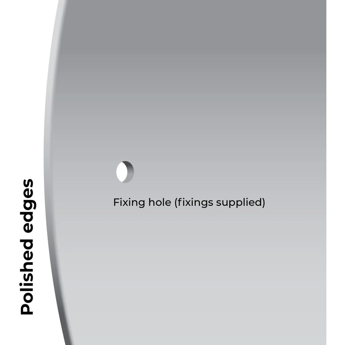 MirrorOutlet 4mm Circular Sheet Mirror Glass 80cm diameter - Silver – image 2