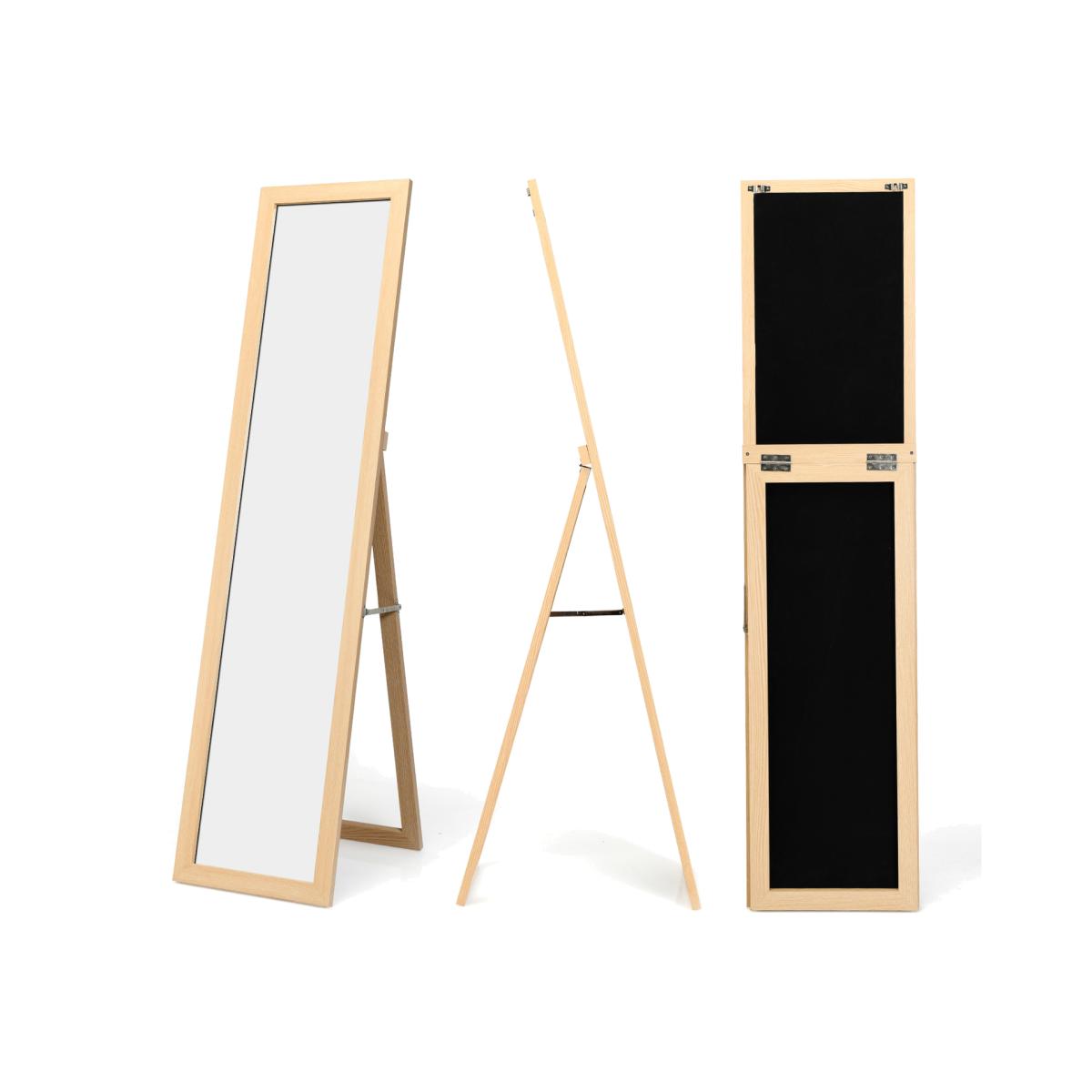 Full-length Standing Wall Mirror-Brown - Brown