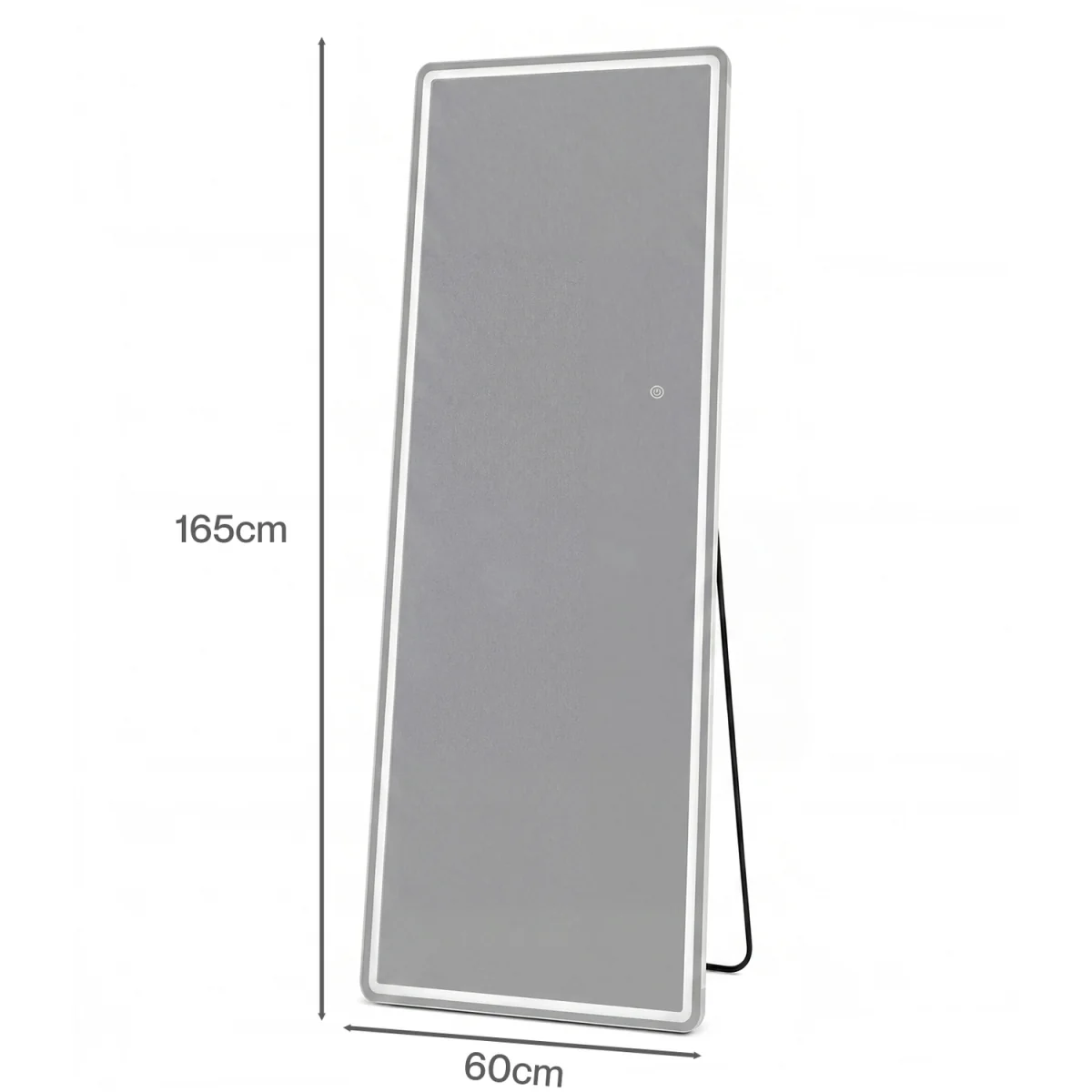 Full Length Mirror 3 Color LED Touch Dressing Mirror 165x60cm Dimmable - White – image 4