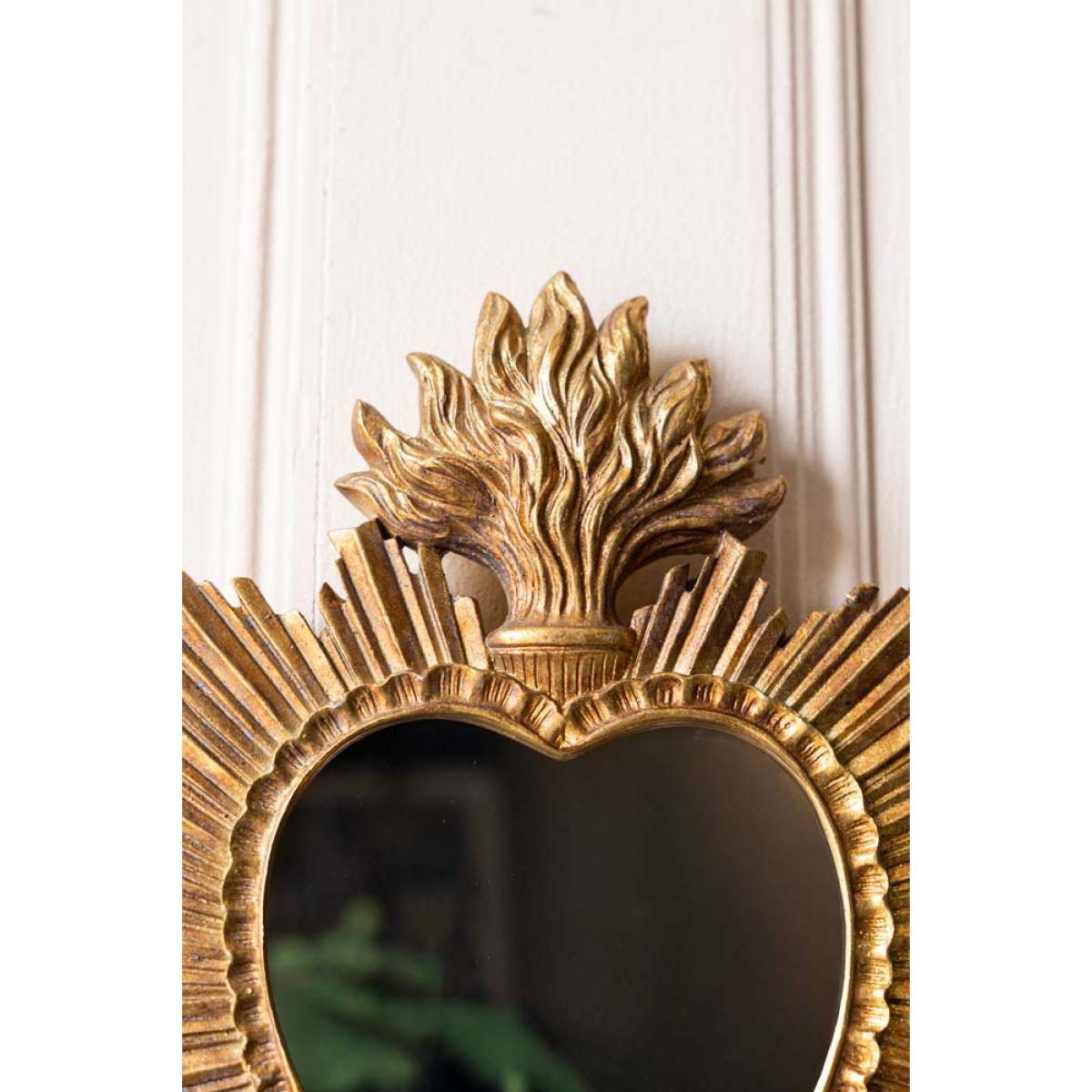 Gold Milagro Sacred Heart Mirror – image 2