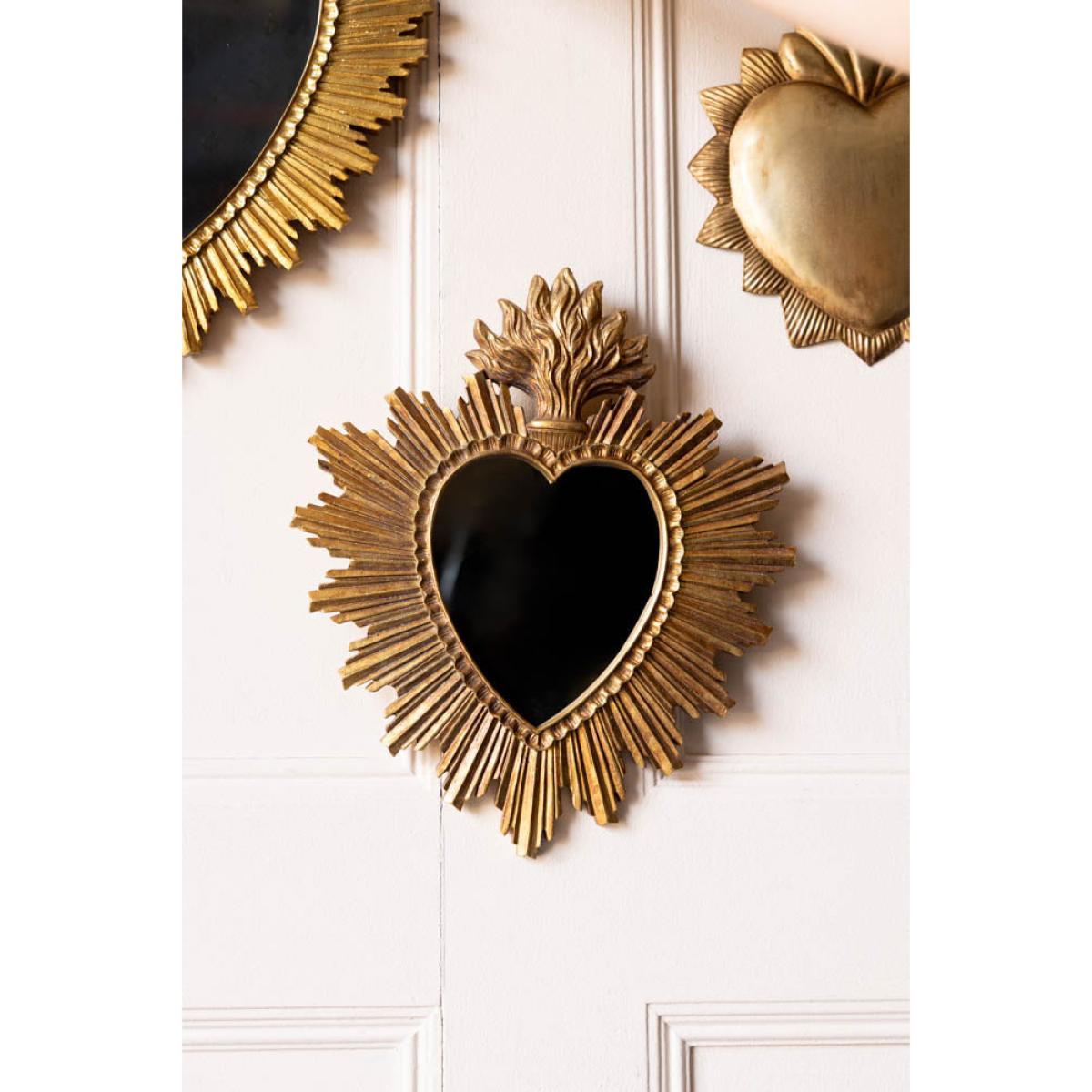 Gold Milagro Sacred Heart Mirror – image 3