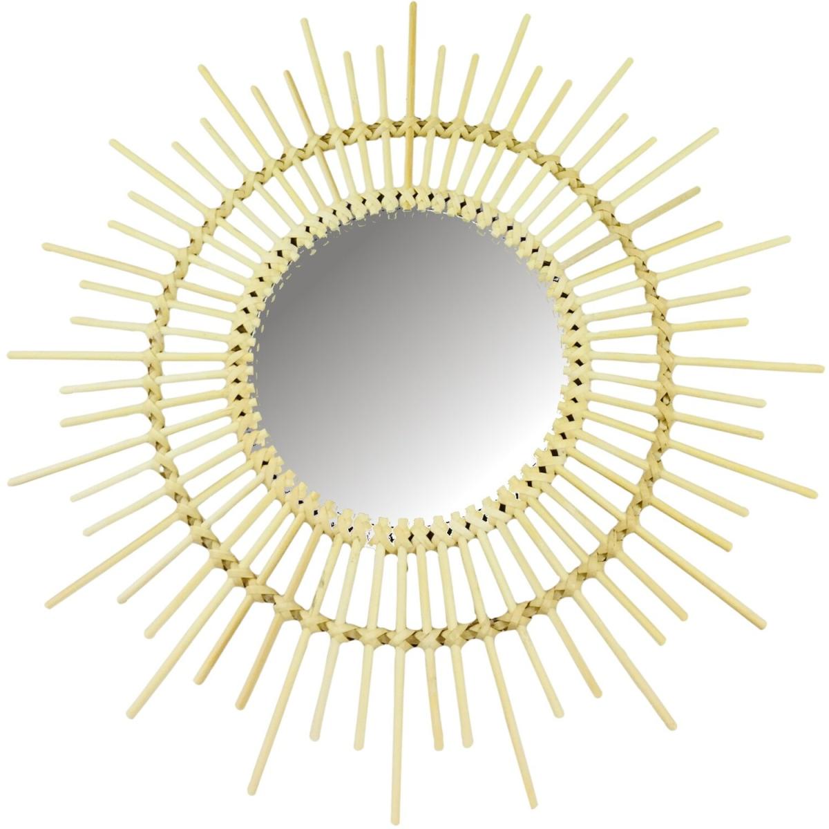 Rattan Mirrors Pointed 51cm - Brown – image 2
