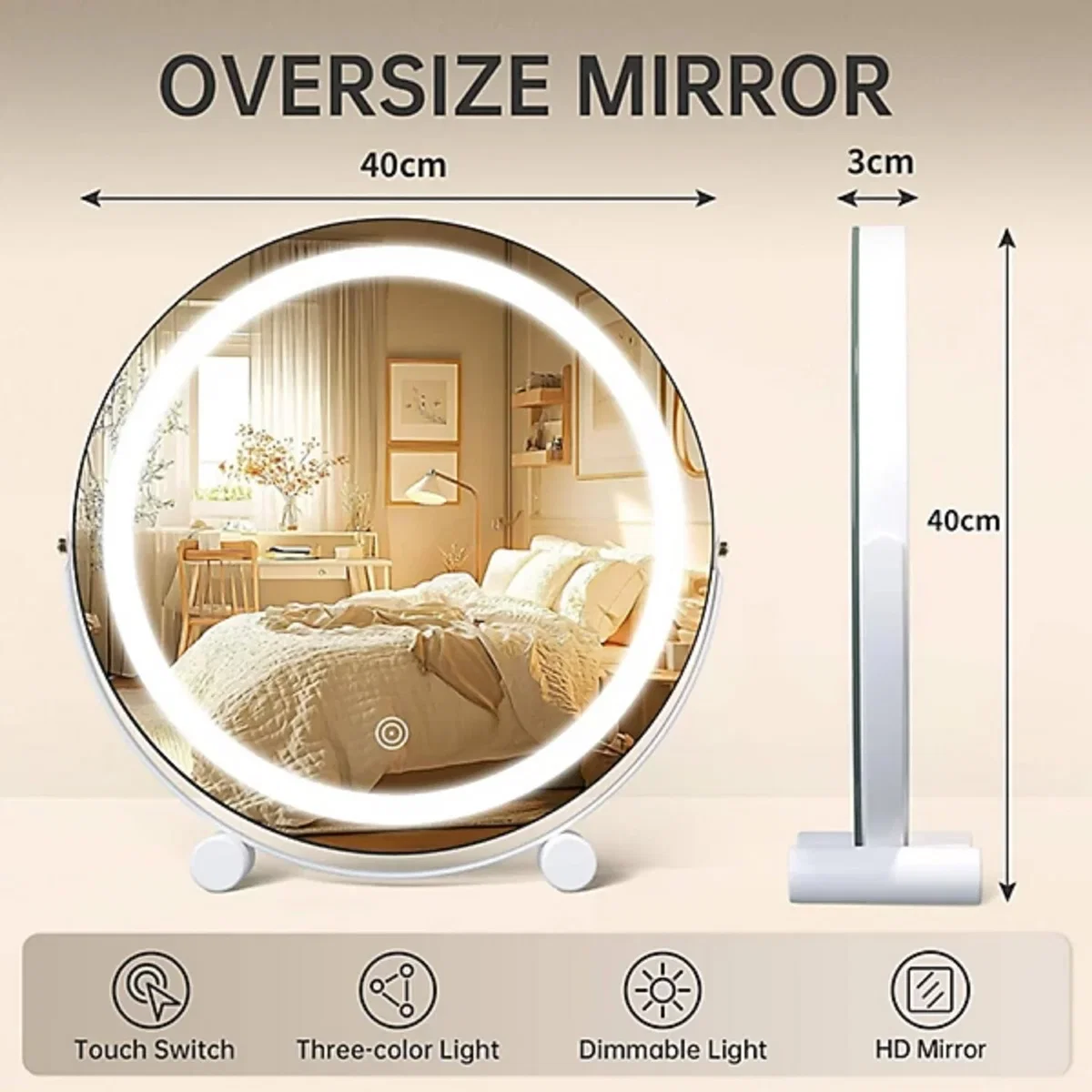 Unbrand LED Vanity Mirror H - white – image 2