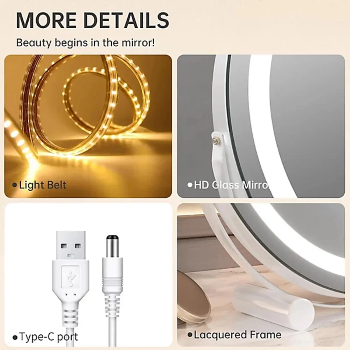 Unbrand LED Vanity Mirror H - white – image 5