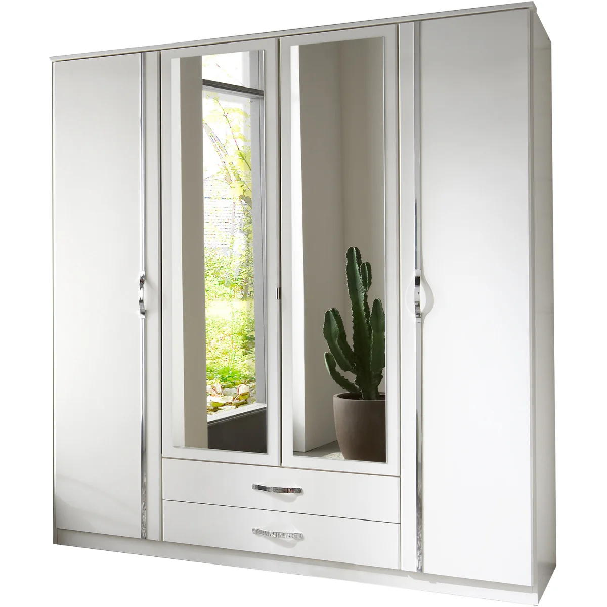 Duo 078453 4 Door 2 Drawer Mirror - White – image 4