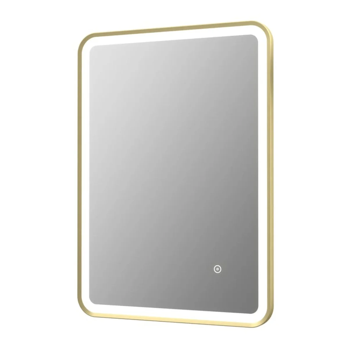 Rectangular LED Mirror with Demister - Brushed Brass – image 3