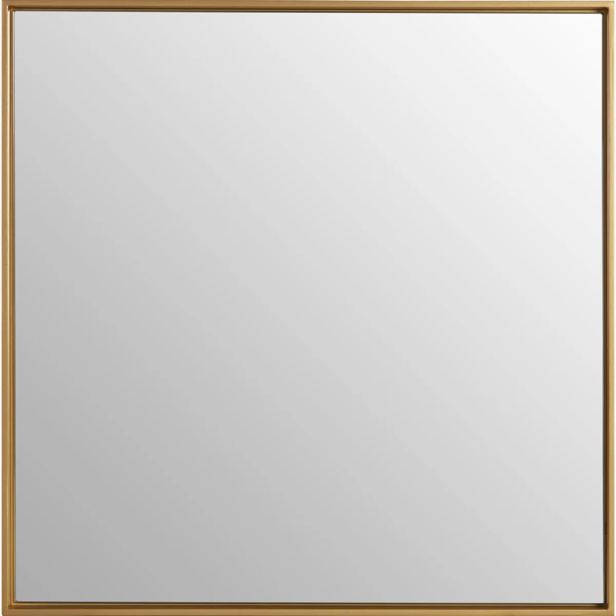 Orsina Ando Large Square Gold Finish Wall Mirror - Gold