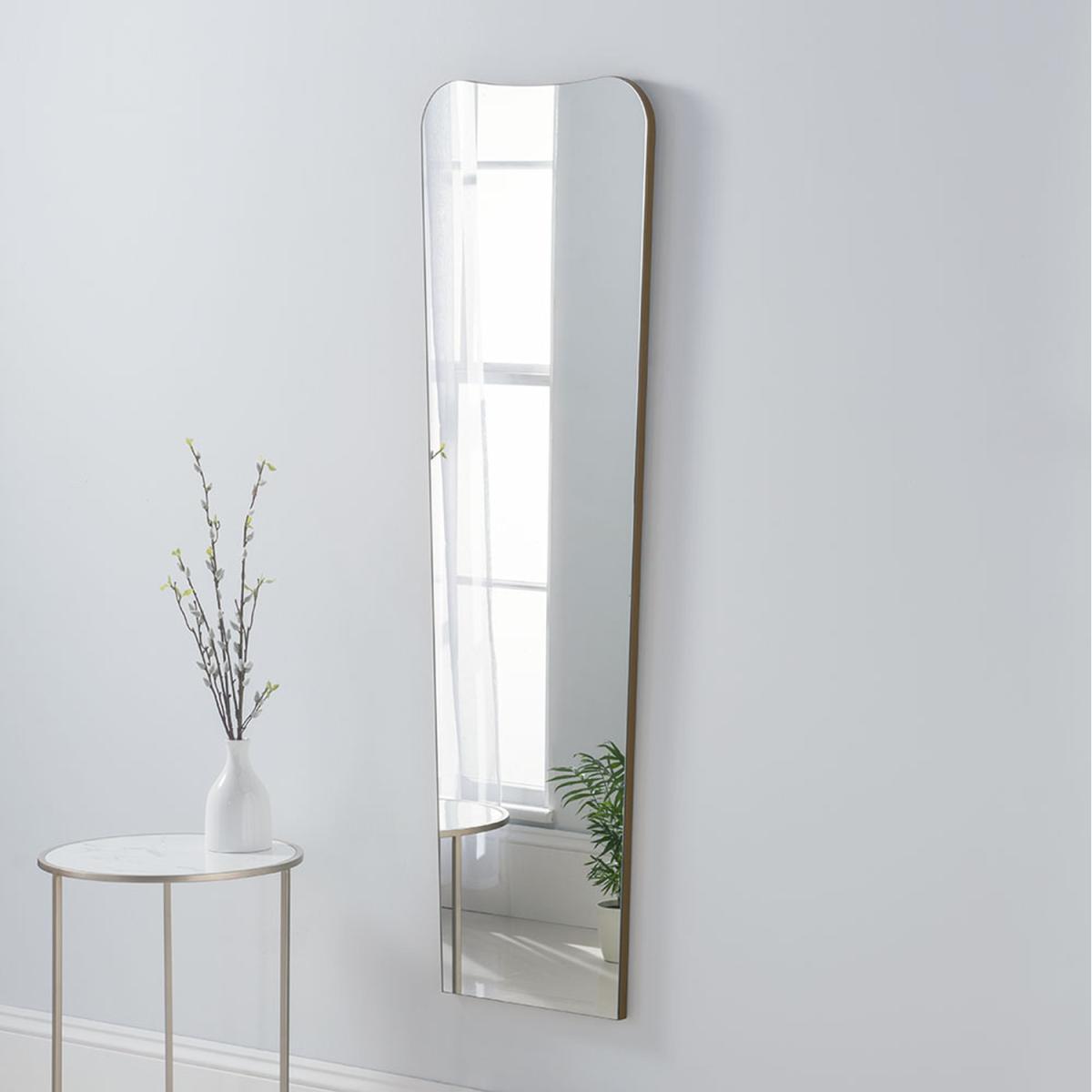 Irregular Frameless Full Length Mirror - Gold / 148(h)x46cm(w)