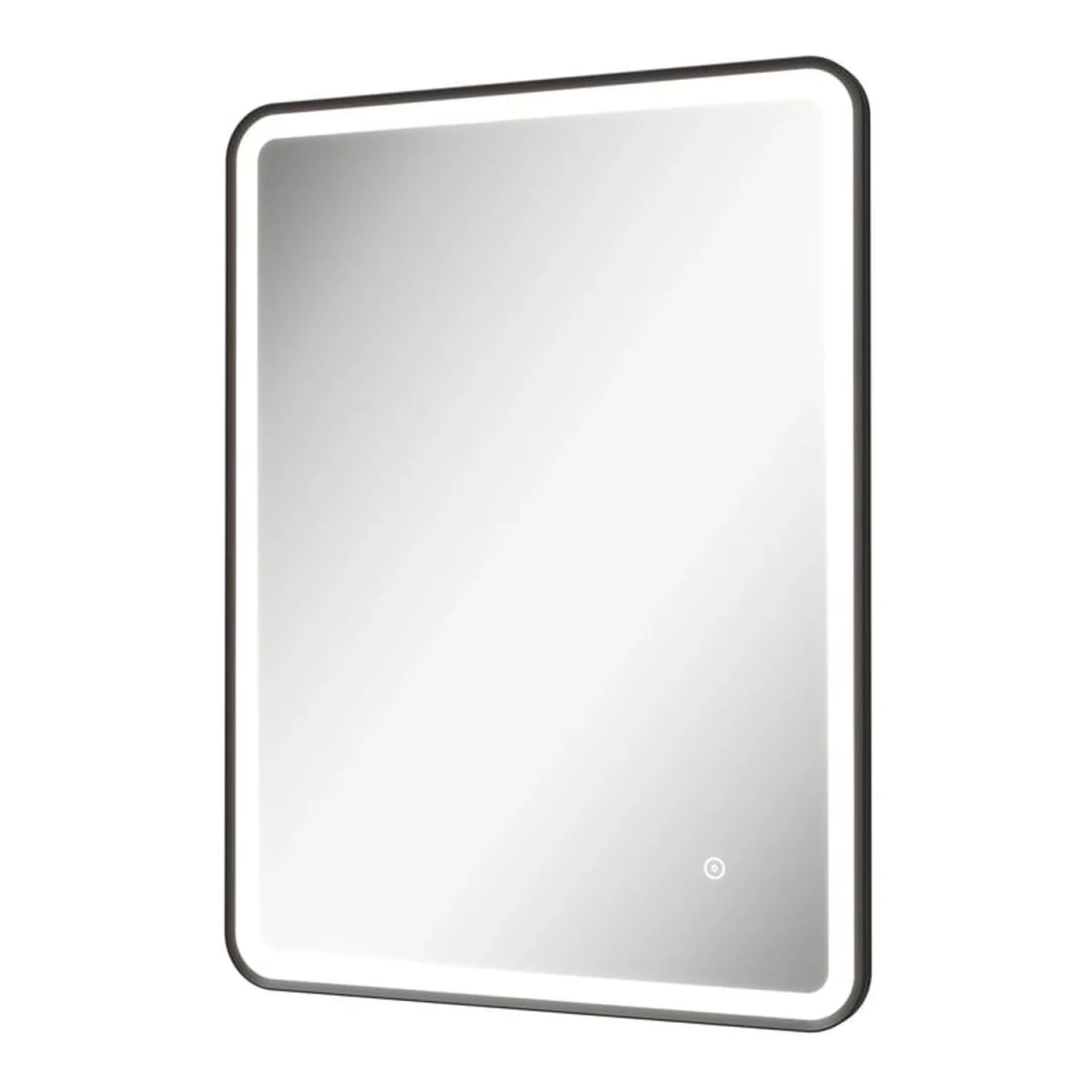 Rectangular LED Mirror with Demister 600 x 800mm Matt Black - Matt Black – image 2
