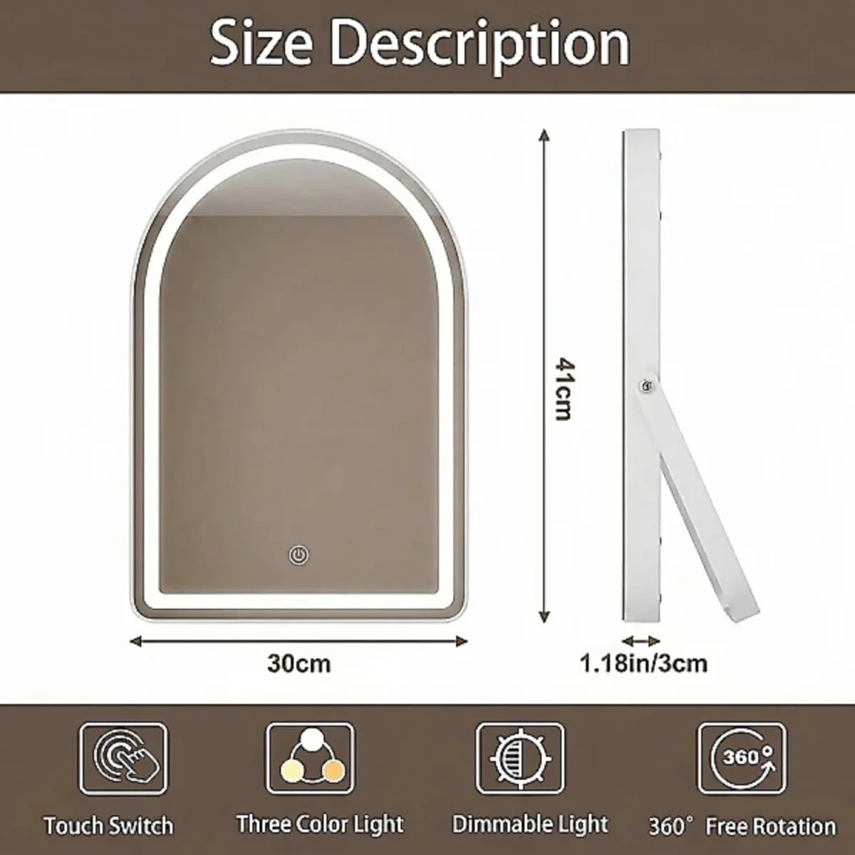 Unbrand LED Vanity Mirror A - white – image 2
