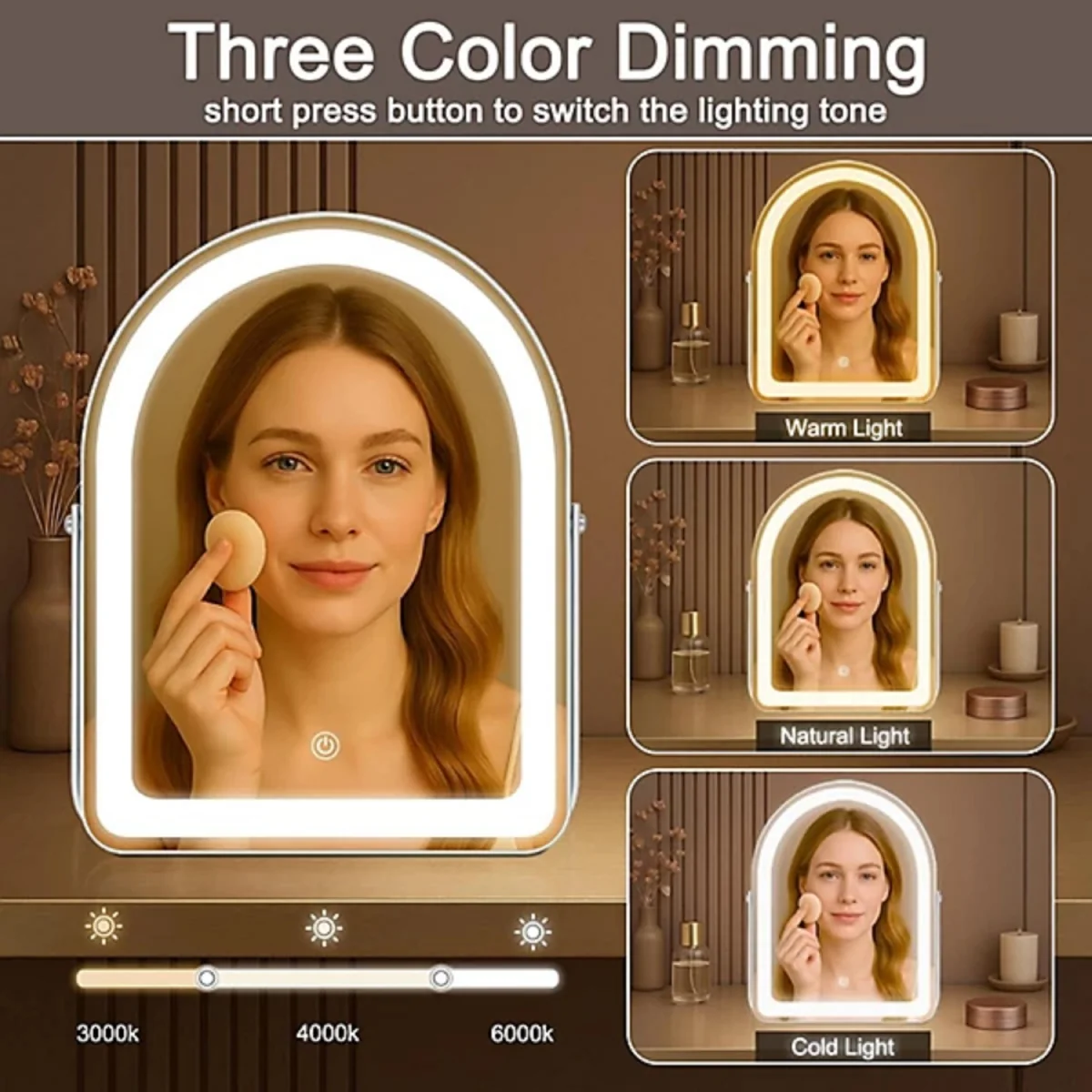 Unbrand LED Vanity Mirror A - white – image 3