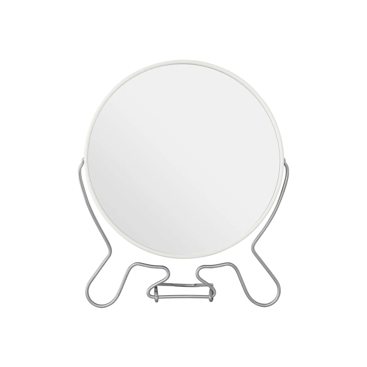 Mison White Metal Large Shaving Mirror - White