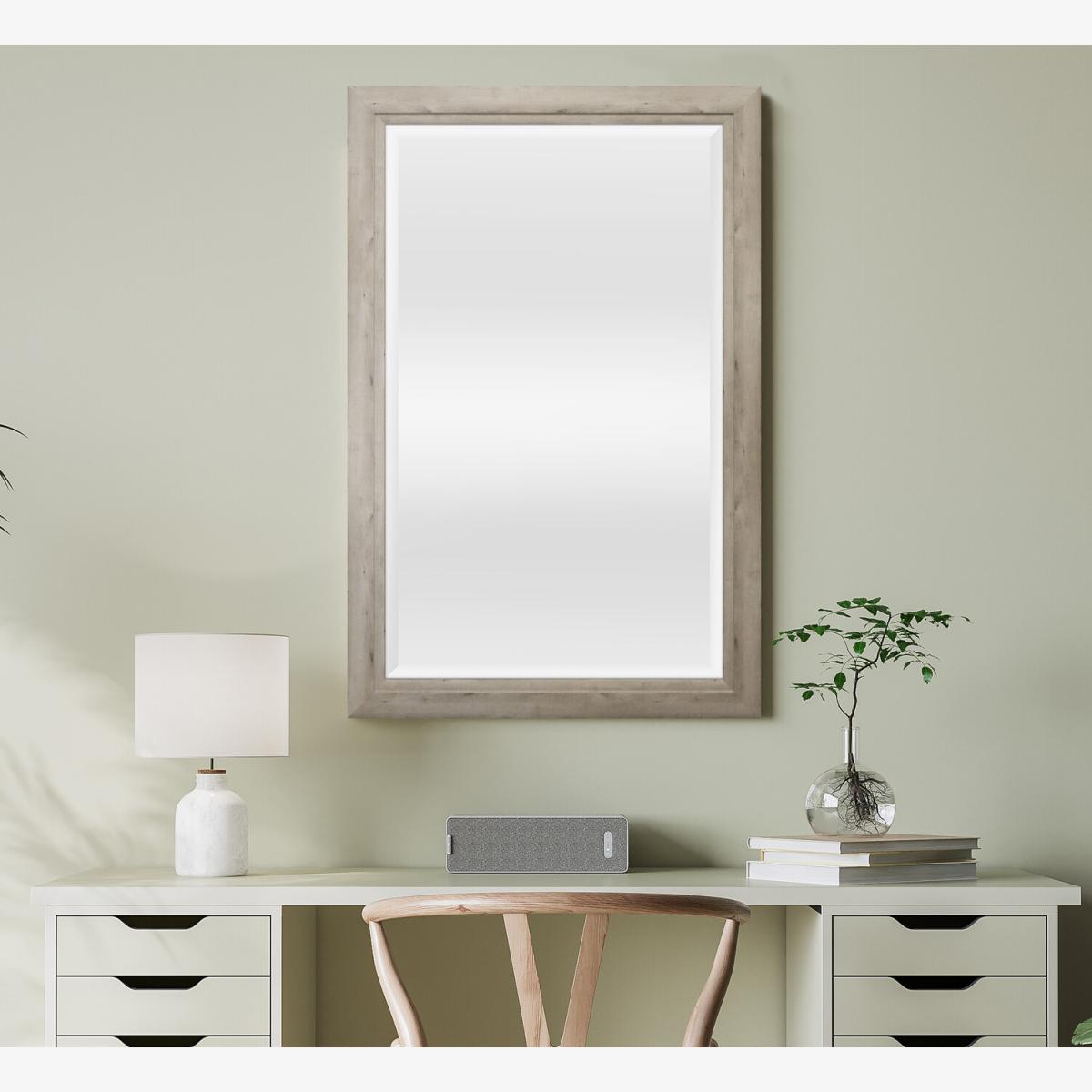 Helmsdale Wood Effect Mirror - Brown