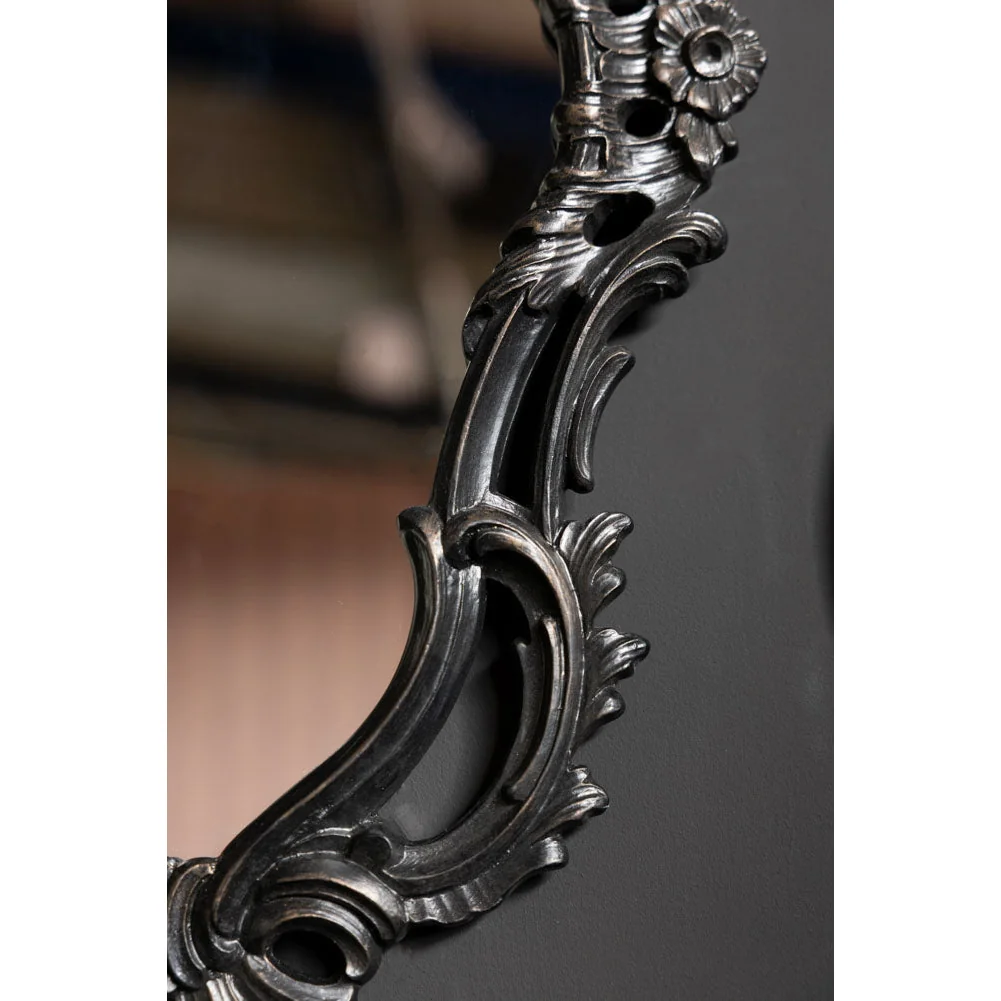 Beautiful Ornate Black Wall Mirror – image 4
