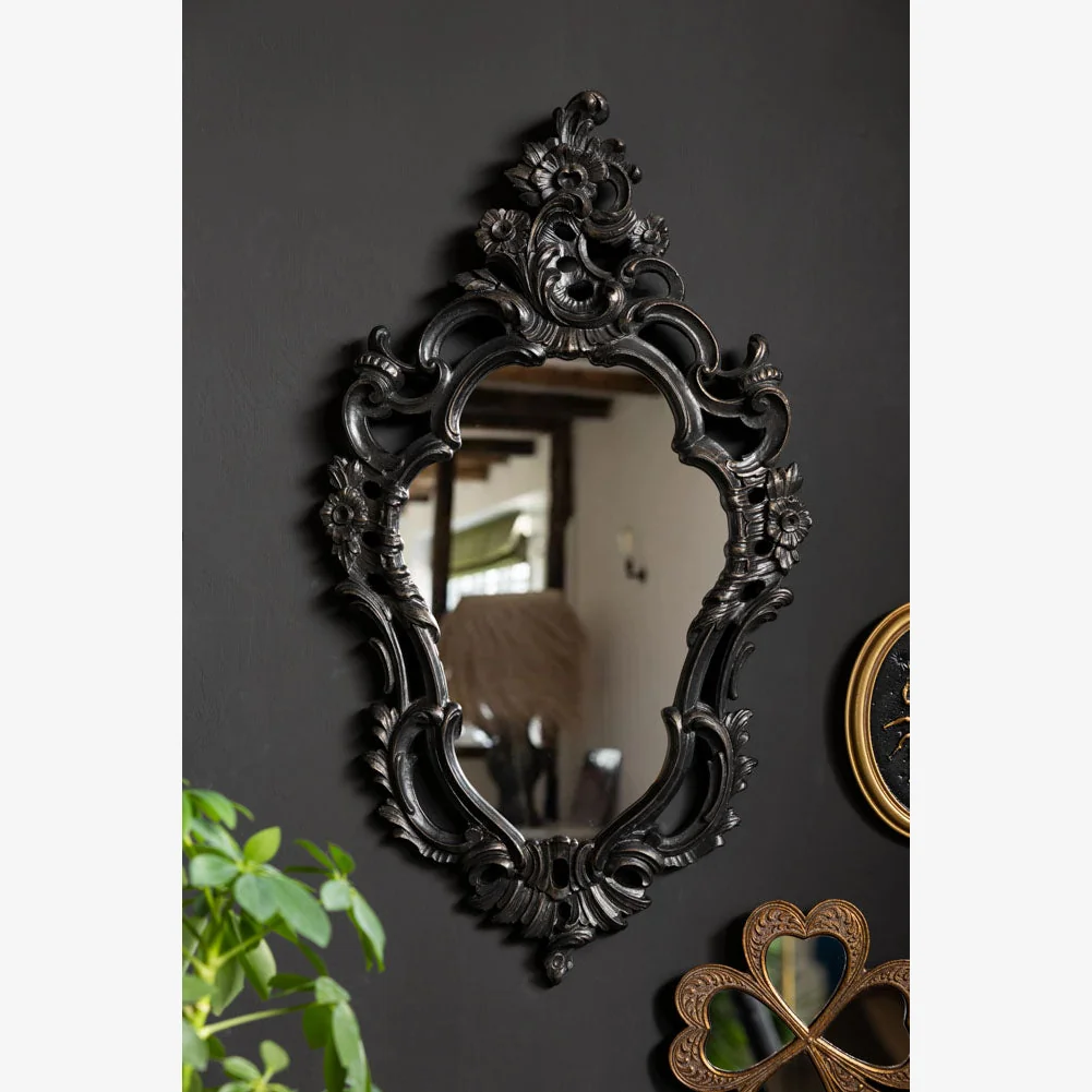 Beautiful Ornate Black Wall Mirror – image 1