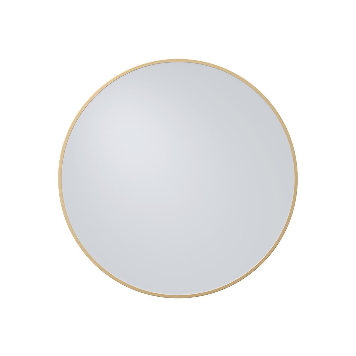Livingandhome Round Wall Hanging Mirror - Gold