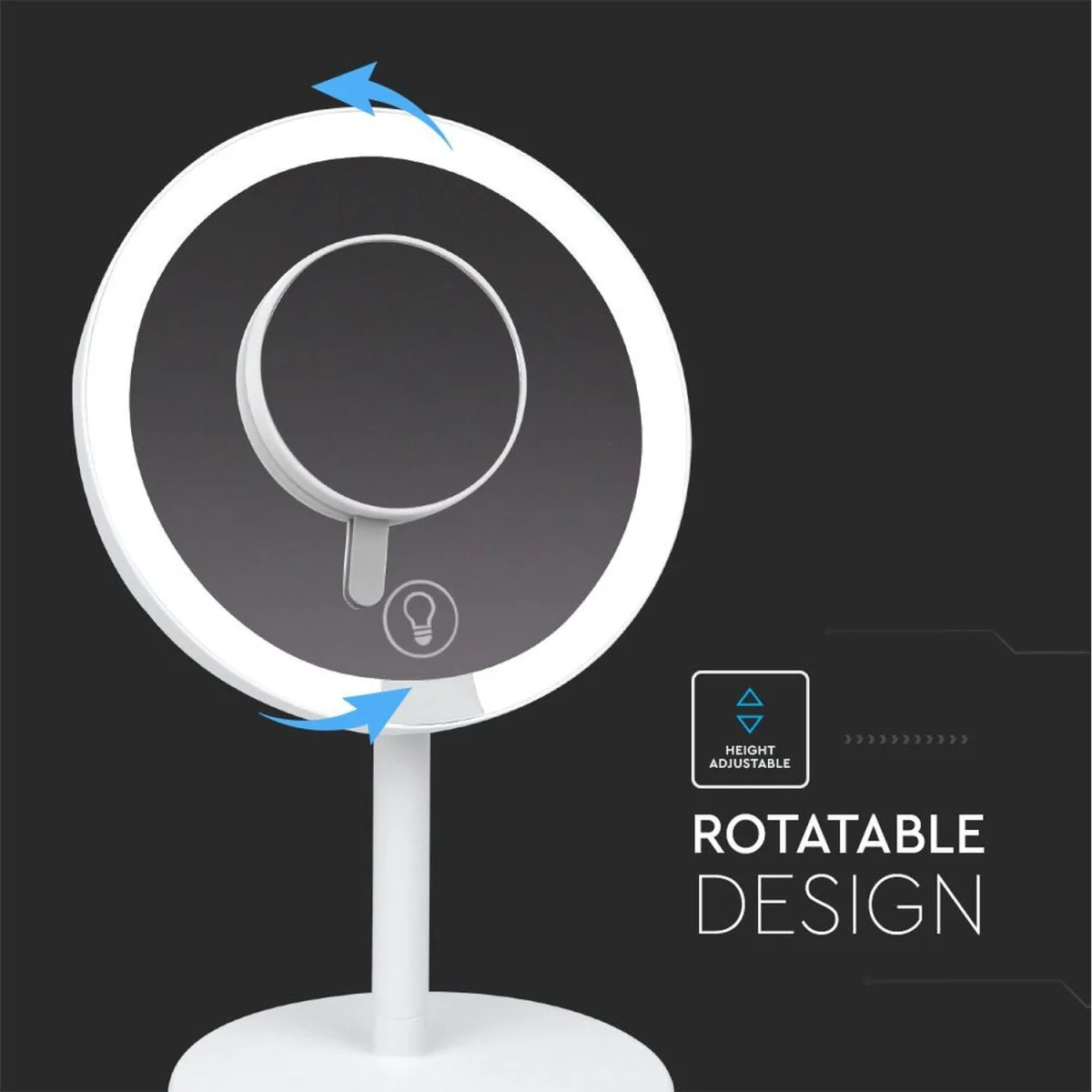 V-TAC LED Rechargeable Mirror Lamp White - White – image 3