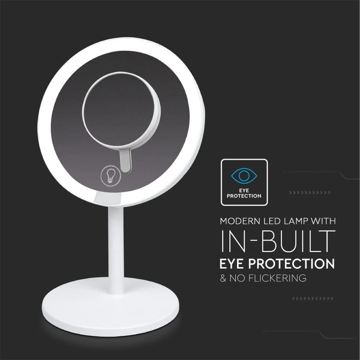 V-TAC LED Rechargeable Mirror Lamp White - White – image 6