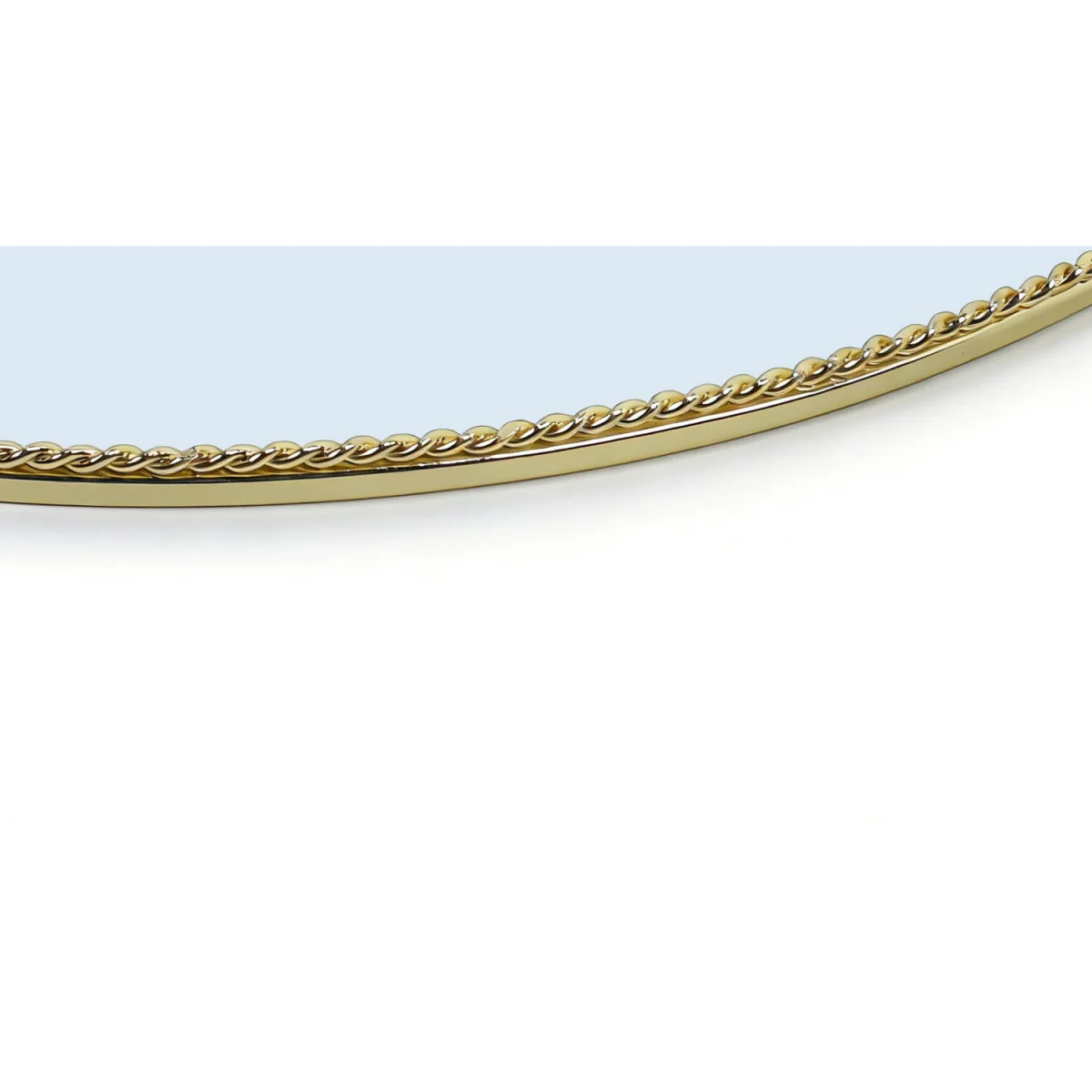 Framed Round Hanging Mirror - Gold – image 4