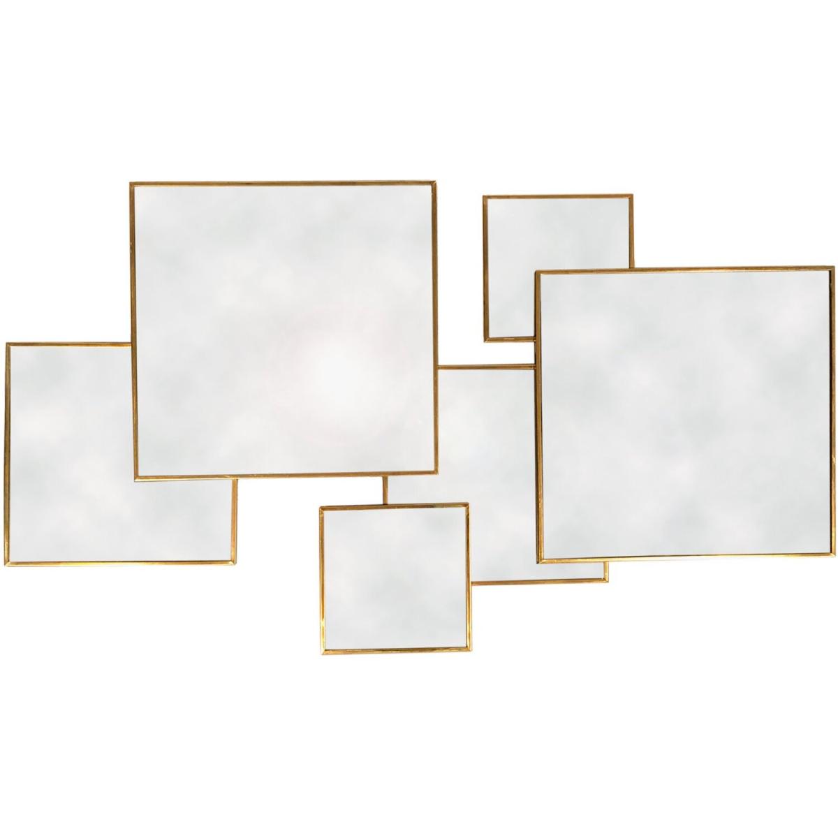 Gold Framed Multi Mirror - Square - Yellow – image 2
