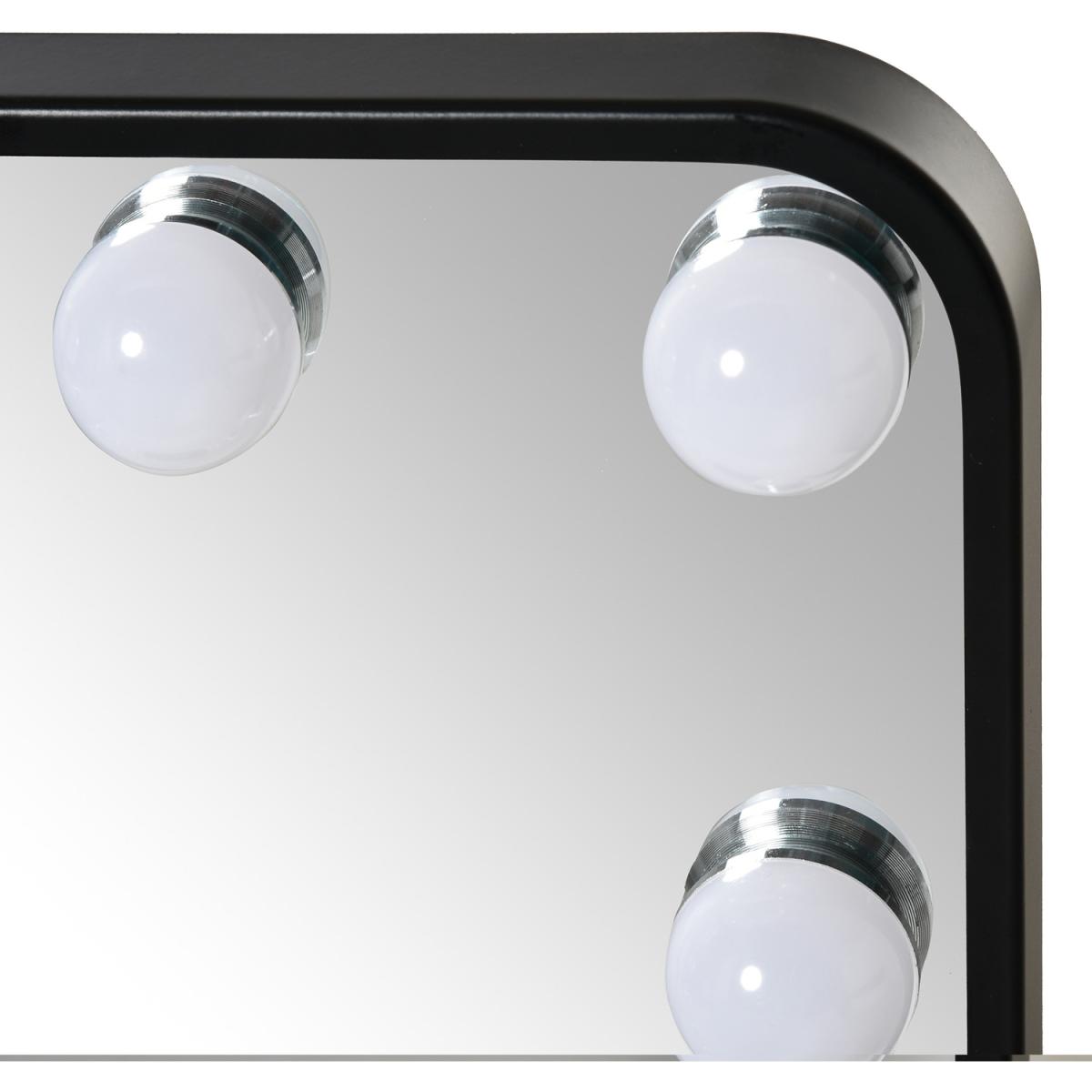 Hollywood Makeup Mirror with LED Lights, Tabletop Vanity - Black – image 6