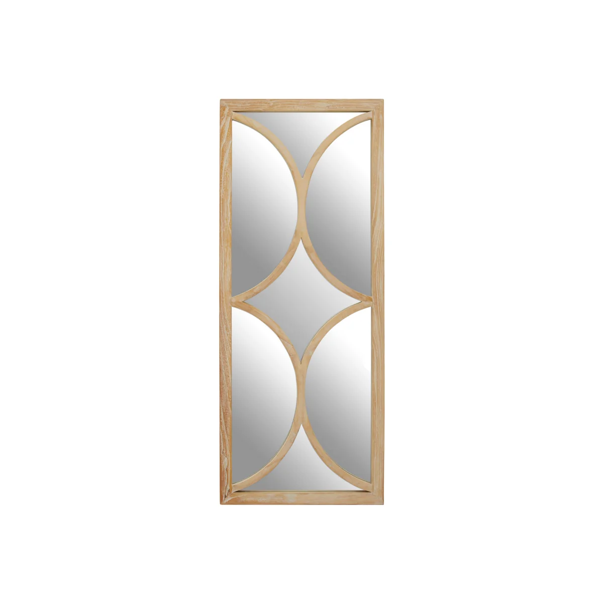 Kyra Grey Wash Elm Wood Wall Mirror - Brown – image 1