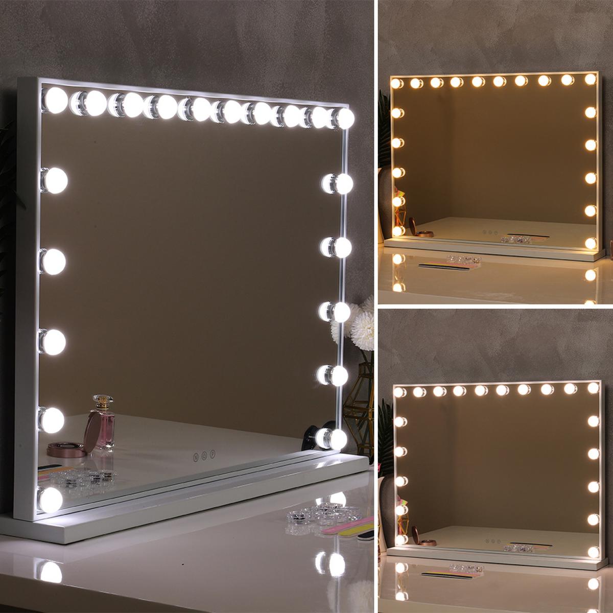 Hollywood Standard Table Vanity Mirror with LED - White / 80cm – image 7